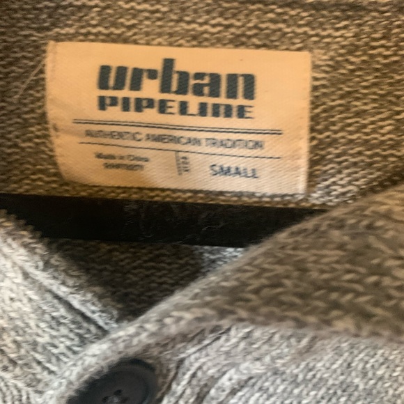 Urban Pipeline Grey Black Striped Marled Turtleneck  Pullover Sweater Size S - Picture 4 of 5